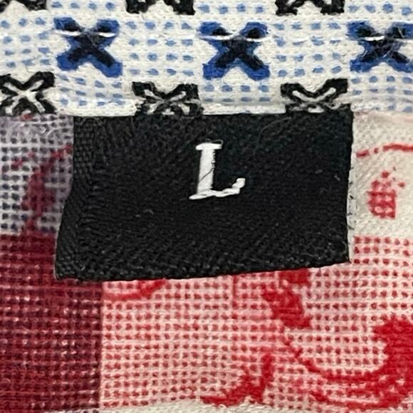 Scully Western Shirt Mens Size Large L Red Plaid Pearl Snaps Paisley Embroidered - Picture 3 of 12